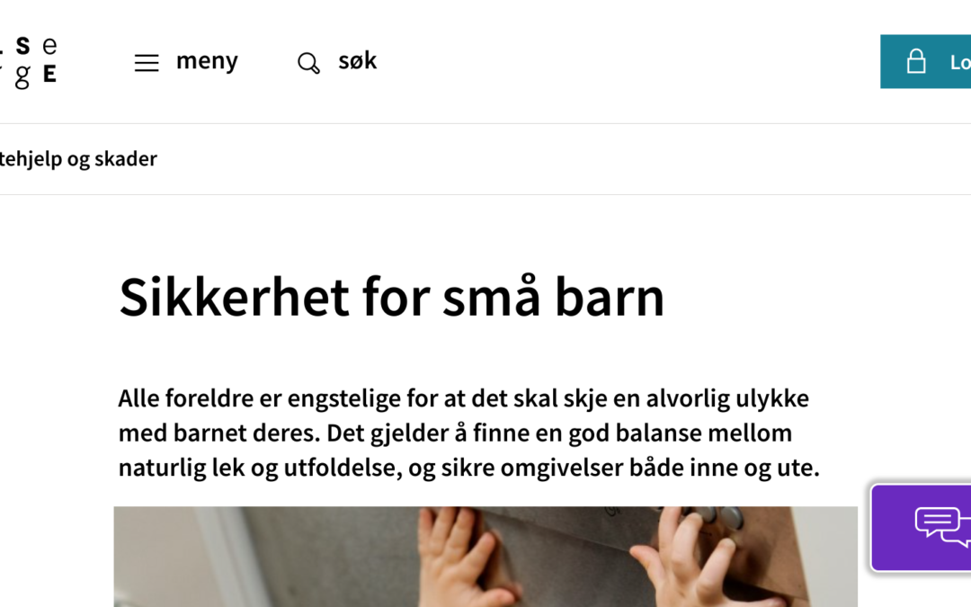 Helse Norge anbefaler å bruke trappegrind